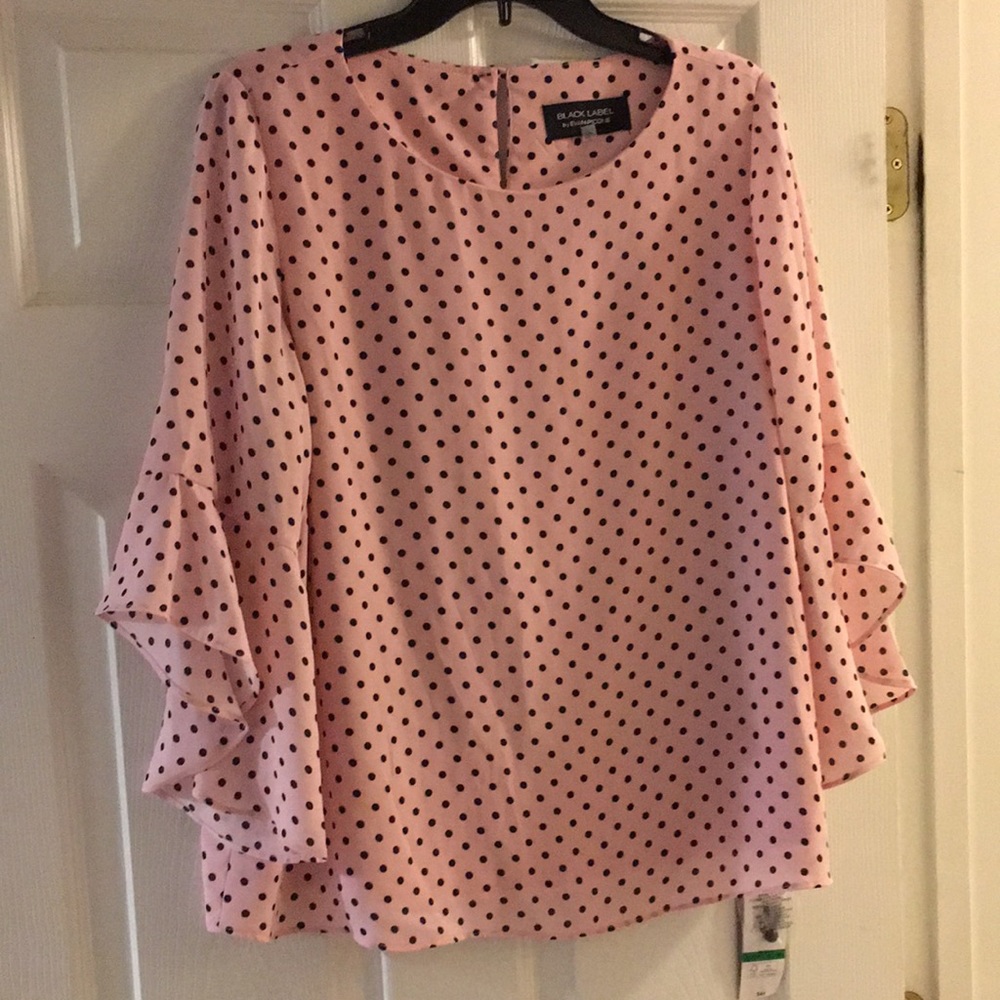 New Black Label by Evan-Picone Pink Blouse Shirt Large